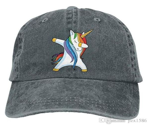 PZX Baseball Cap for Men Women che tampone Unicorno Men039s Cotton Regolable Jeans Cap Hat Multicolor Opzionale4128952