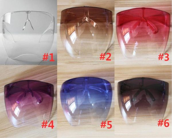 DHL Clear Protective Face Shield Cycling occhiali occhiali Bocgle Safety Impray Antispray Proteggi occhiali da sole Goggle Goggle2847626