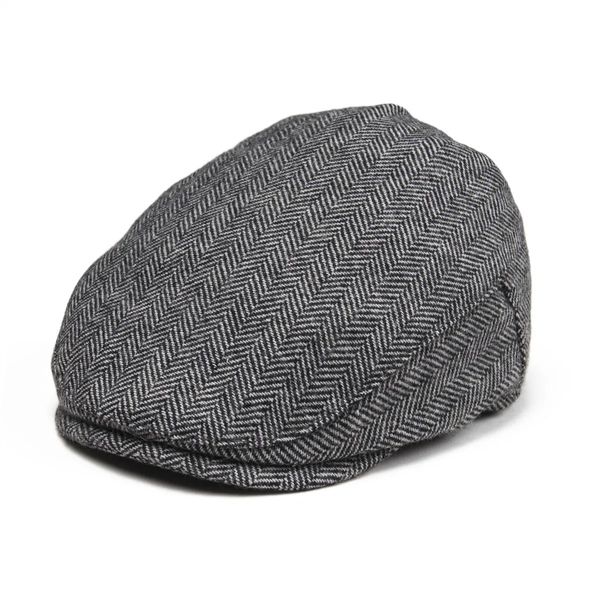 Jangoul Kids Caps Flat Caps Ferringbone Woolen Tweed Small Tamanho menino menina SBOY Infantas Capéu de boina juvenil para crianças 240430