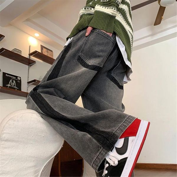 Pantaloni a strisce hip hop jeans femminile da donna harajuku baggy femme punk kpop dritte streetwear high street outwear boys