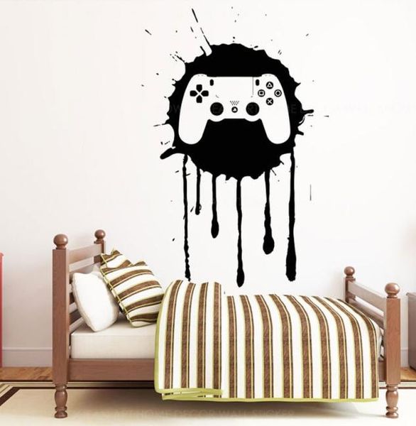 Creative Design Game Controller adesivo muro decorazioni per la casa in vinile per bambini Adolescenti per la camera da letto Decalli di gioco murale3268126