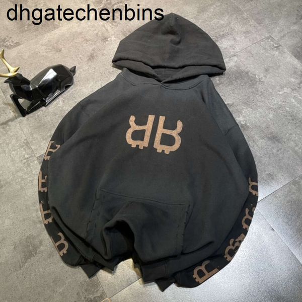 Sweaters Hoodie Hoodies Classic Balencigs Mode Loose Hoody Designer Herren hochwertiger Pariser Modemarke 2023 Neue handgefertigte polierte Schlammfärbungshäuser 7BVX 7B XBQ2