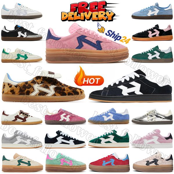 Frete grátis Sapatos casuais para homens Mulheres Designer Plataforma tênis preto goma branca goma rosa Velvet vermelho camurça verde azul prata masculino feminino esportista esportivo ao ar livre