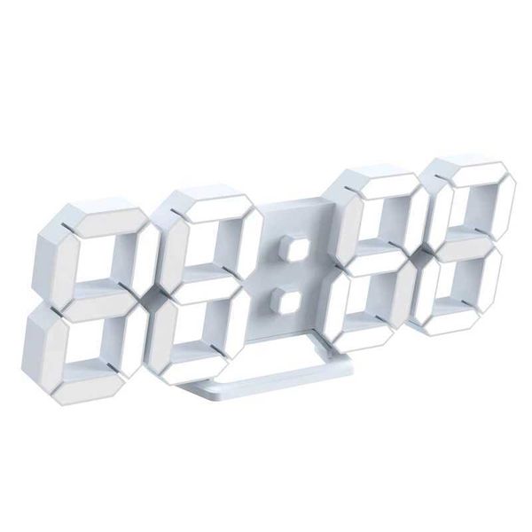 Relógios de parede Relógio de parede LED 3D com controle remoto de 15 polegadas Luz noturna de tempo digital adequado para escritórios casas 12/24 horas Q240509