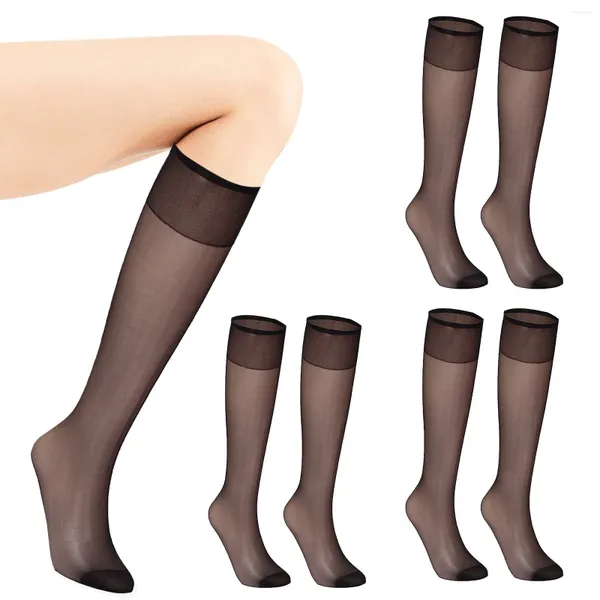 Mulheres meias 4 pares de nylon de seda feminina para lingerie smoking pacote de padrões de smoking de lingerie smoking pacote de meias de Natal