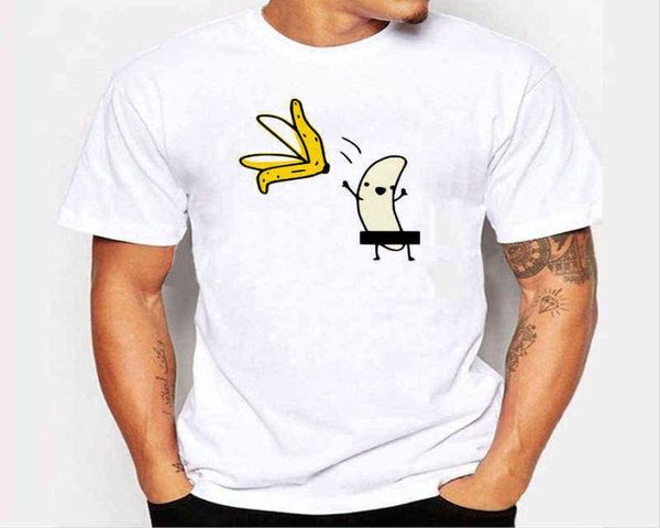 Men039s Banane entrohre lustig Design Print T -Shirt Sommer Humor Witz Hipster T -Shirt White Casual T -Shirts Outfits Streetwear G25685546