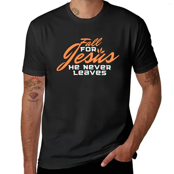 Tampas de tanques masculinas caem para Jesus Ele nunca sai (b) T-shirt Funnys Sweat Shirts Men