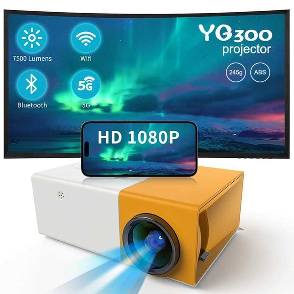 Projetores YG300 LED Mini Projector HD 320x240p e HDMI USB TF Audio Home Multimedia Player Projector Smart Projector Travel Compatible J240509