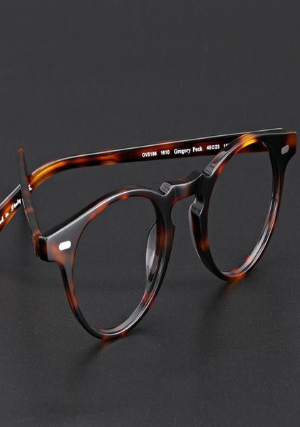 Ov5186 óculos redondos retro Men039s Ultra Light Myopia Transparent Glasses Frame Women039s Reading Glasses pode ser equipado WI1233442