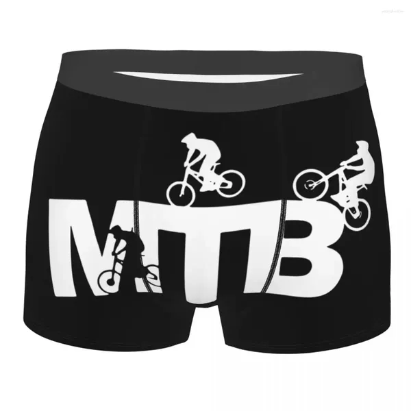 Underpants novidade boxer shorts calcinha Men MTB Logotipo de ciclismo engraçado Bicicleta de bicicleta de montanha de montanha respirar para masculino