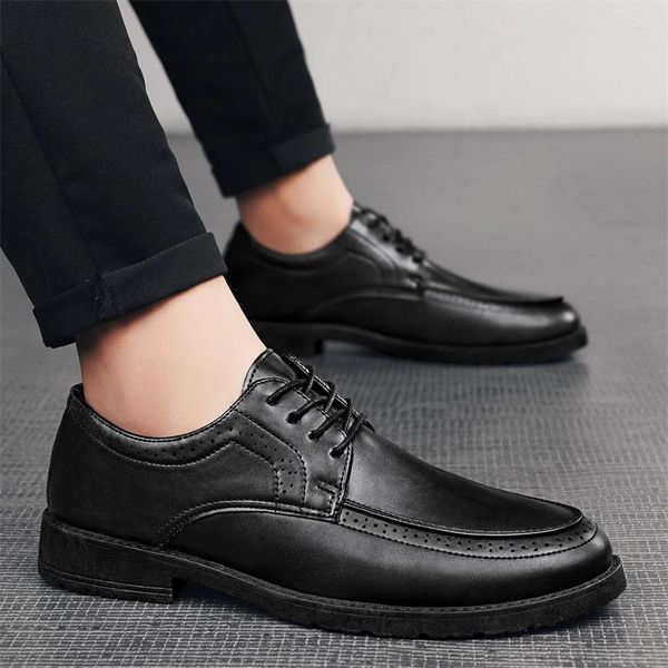 Casual Shoes Fody Herrengeschäft formelle Frühling Nicht-Schlupf-Low-Top-Leder für Männer Outdoor PU-Schnürung