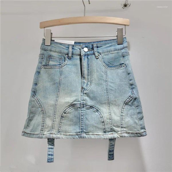 Shorts femminile Primavera Estate 2024 Denim Hip Gonnetta alta in stile coreano