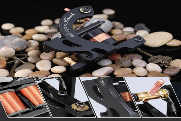 En popüler dövme bobin makinesi astar tabancası yeni stil serin tasarım bütün siyah renk profesyonel iyi performans Bes7019062