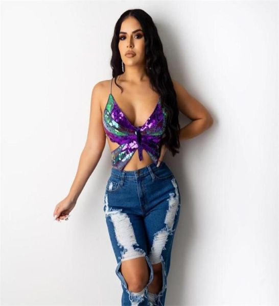 Summer Club Crop Top Women Wee Slim Slim Slim Slim Slim Time Sexy Night Party Short Purple Cancelliere Top Top Outfit9730372