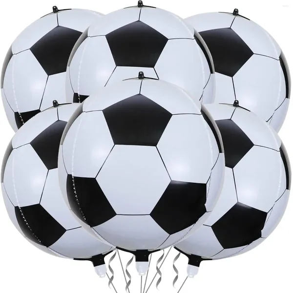 Decoração de festa 6pcs 18 polegadas Balões de futebol para decorações de feliz aniversário Kids Boy Toys Sports tema Copa do Mundo