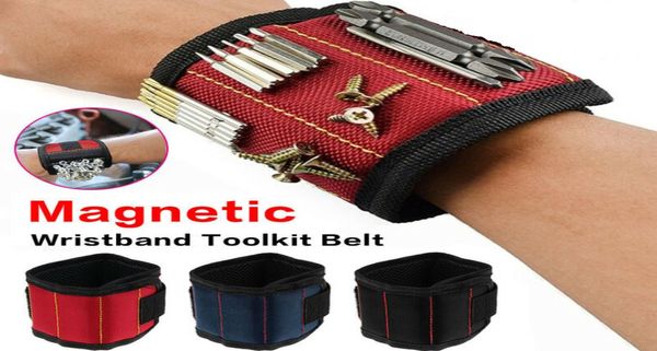 Werkzeuge Verpackungsmagnet -Armband Taschen -Werkzeuggürtel Beutel Schraubenhalter Halten Armbänder Praktische Starke Chuck Armband Toolkit3561265