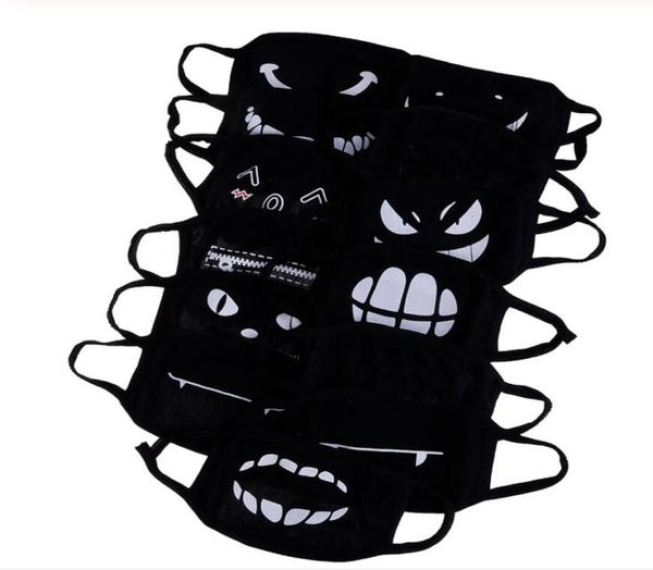 Máscara de algodão preta máscara de cartoon à prova de poeira máscara face máscara de anime Madeiras de boca face máscara de boca entrega rápida DHL para ov5049380