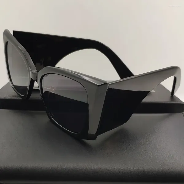 Occhiali da sole acetato nero grande cornice di vendita marca di moda designer vintage fantasia quadrata grande per donne occhiali da sole uv400