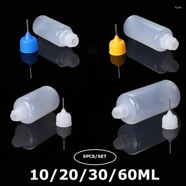 Speicherflaschen Tipp Bastel Flüssigkeit Kunst Nadel Droper Papier leerer Farbe für 5pcs/Set Klebstoff Cap Applicator