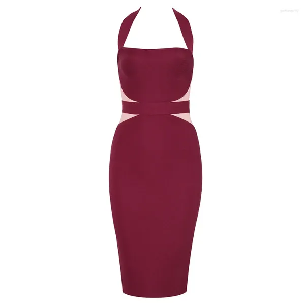 Abiti casual estiva Bodycone Bandage Vestidos Donne Spaghetti Cinghia sexy Halter Night Out Club Party