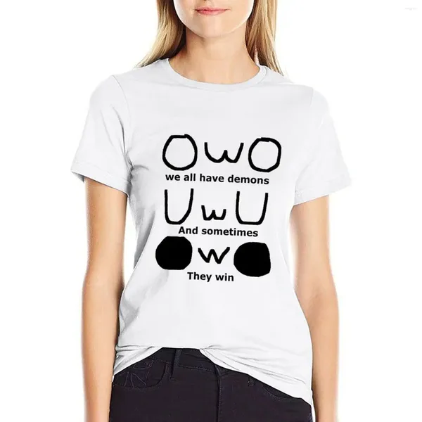 Frauen Polos Owo T-Shirt Ästhetische Kleidung süßes Kleidungskleid für Frauen Grafik