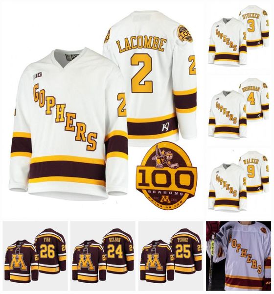 2020 100. Staffel Der Minnesota Golden Gopher Just Jackson Lacombe Robbie Stanger Ben Brinkman Matt Denman Mike Koster Jersey2827862