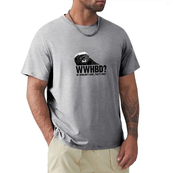 Polos da uomo WWHBD - Testo nero T -shirt Aesthetic Clothing Boys Stampa Animali