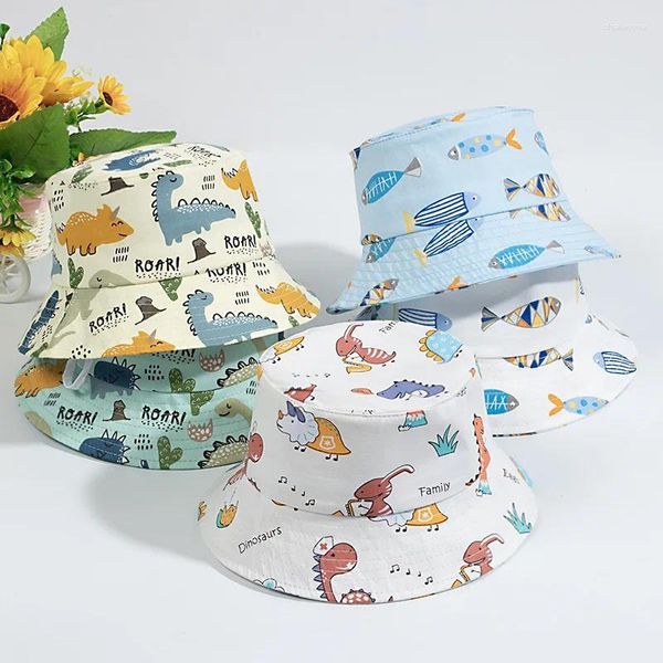 Berets Korean Kids Cartoon Bucket Hats Moad