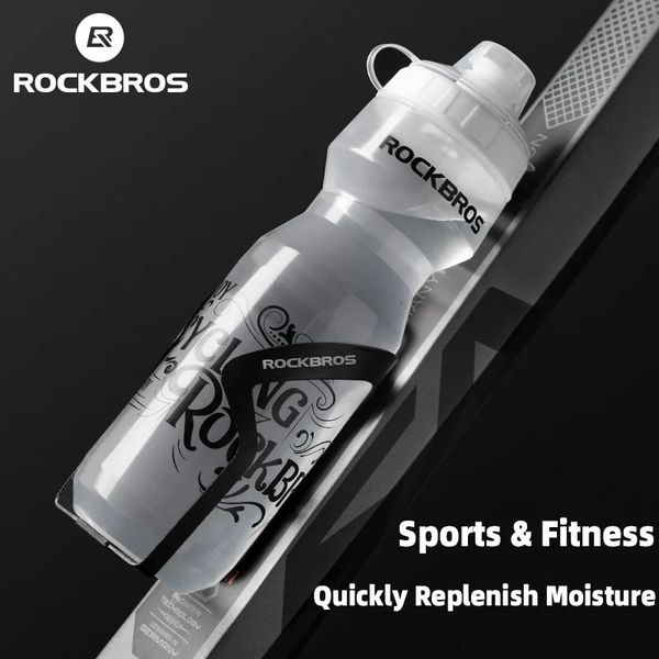 Rockbros Recycling Water Bottle Bottle Ultralight Plastable Portable Must off Sportoor Road Trow Bicycle Water Bottle Accessories 240425