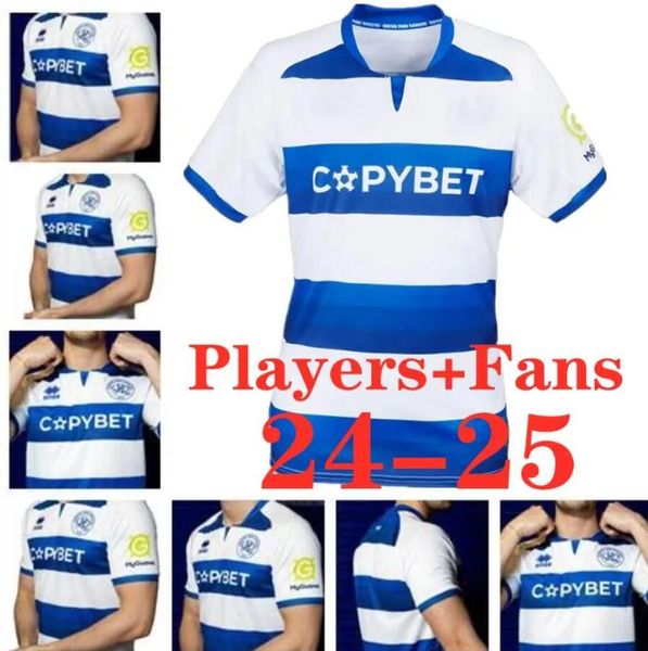24 25 Queens Park Rangers Soccer Jerseys 2024 Camisetas de futebol QPR azul branco C.Willock Maillot L.Dykes Armstrong A.Adomah M.Bonne 2025 Men Maillot De Foot Promoção