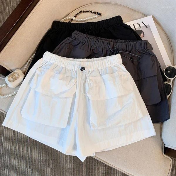 Shorts femminile American American Dolsing Cargo Donne Summer Elastic High Waist Sport Female a gamba casual Pantaloni per motociclisti 2024