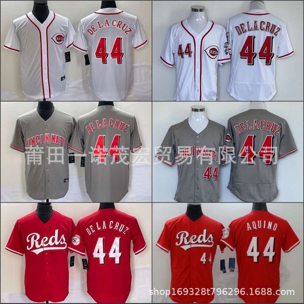 Beyzbol Formaları Jogging Giyim Jersey Red Team Fan Elite Edition Reds 44# 11# 19# 30# Delacruz