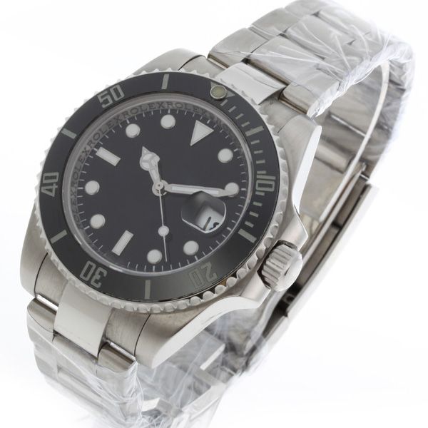Мужчина -дизайнер AAA Автоматические роскошные часы Swiss For Man Высококачественные автоматические черные циферблаты часов 40,5 мм подарочные подводные лодки Eta Crystal Glass Face