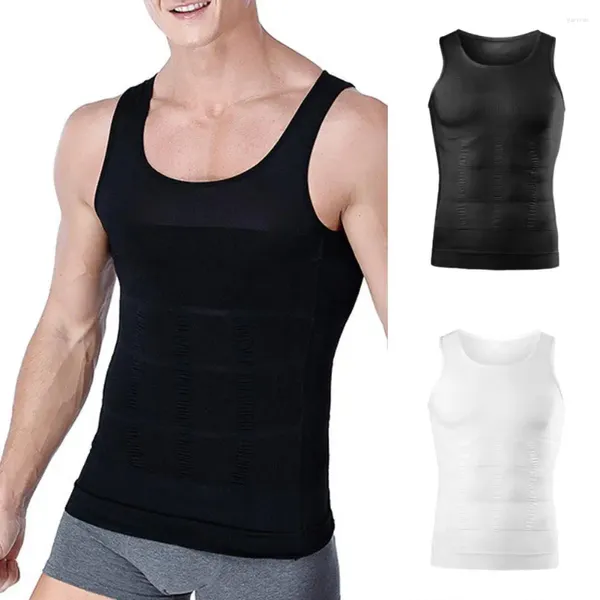 Tampo masculino Tops Shaping Shapewear Corsário Camisa de colete compressão Compressão abdomen Controle de barriga de barriga esportes de roupas íntimas finas da cintura