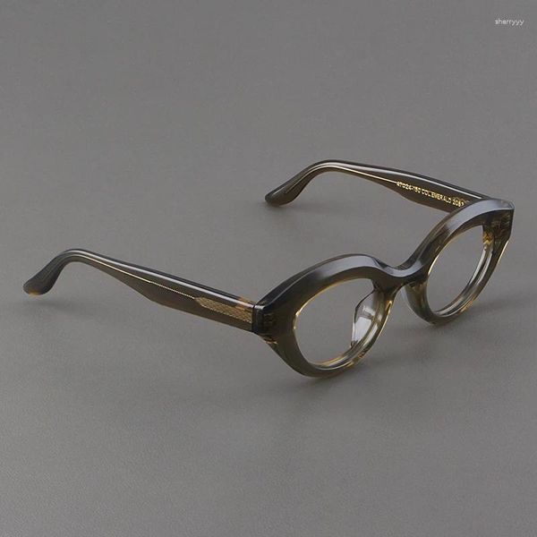 Солнцезащитные очки рамы в японском стиле высококачественные ацетатные круглые очки для мужчин для мужчин дизайнерские очки могут настроить