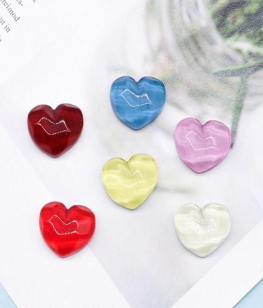 Cuore Blu colorato di forma rossa gialla Decorazione rosa Fridge Crystal Crystal Magnetica Bella cucina Magnete Resione Stereo Bilancio JC9886784