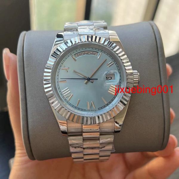Moda Double Date Fase Men Automatic Watches Aço inoxidável Casual Self Wind Wind Wholesale Men's Watch Watches 256Z