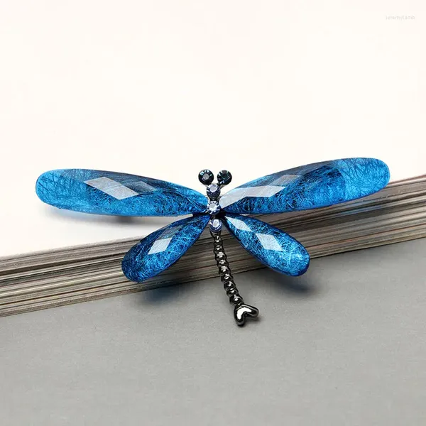 Broches criativos Crystal Dragonfly Broche Feminino Acessórios para Meninas de Colcão de Seda de Sadre