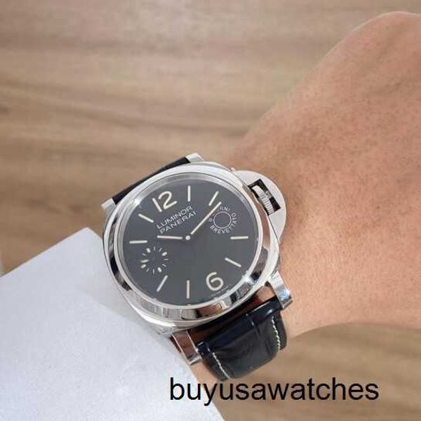 Funktionales Armbandwatch Panerai Herren Chronograph Watch Luminor Serie 44 mm Durchmesser acht Tage Stromspeicher Handbuch Mechanische Luxus Uhr PAM00590