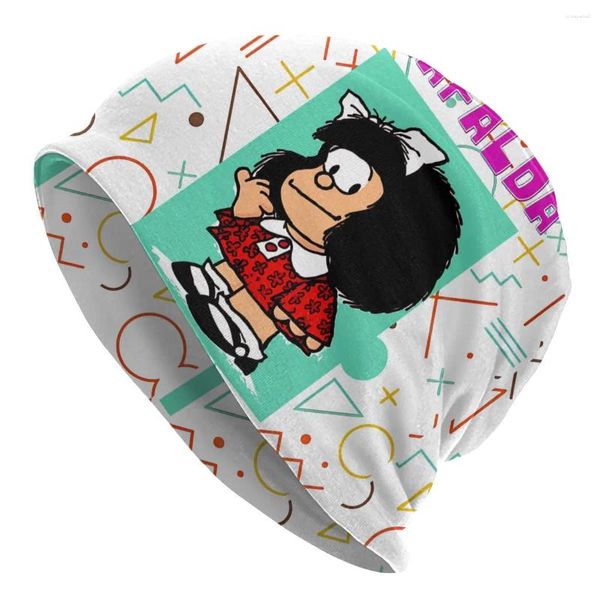 Berets Smart Sport Thin Beanie Caps Mafalda Cartoon Skullies Beanies Ski мягкие капоты шляпы