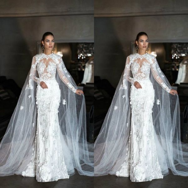 Exklusives Design Hochzeitswrap 2019 Tulle Cloak Lace Ladies Bridal Cape ärmellose Brautschal