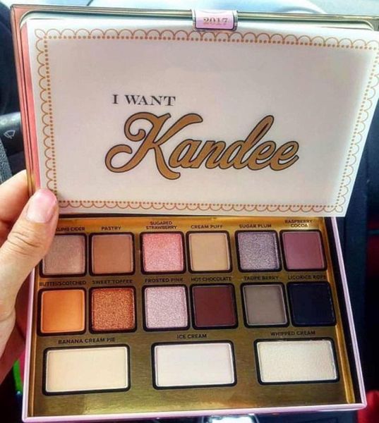 Maquiagem de estoque Eu quero Kandee Faced Palettes 15Colors Limited Edition Paleta de Eyeshadow High Quality3300616