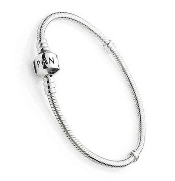 Incarico a catena placcata in argento adatto per perle di design originale Bracciale Pulseras Braggletti fai da te Regalo per Girl Jewelry3611080