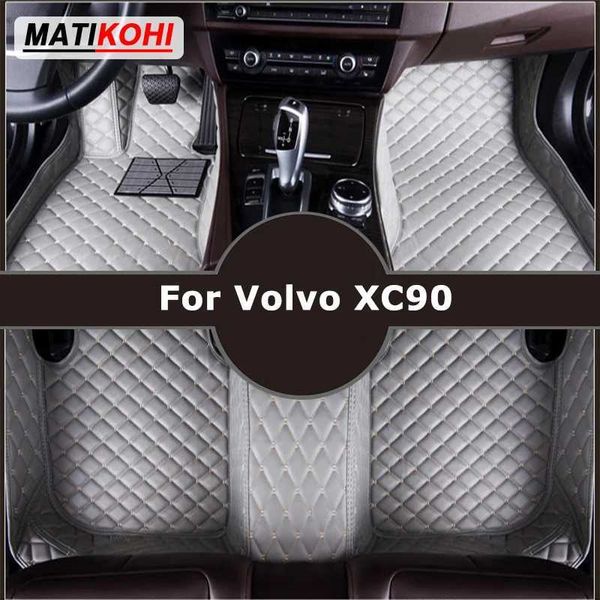 Bodenmatten Teppiche Matikohi Custom Car Floor Matten für Volvo XC90 Auto Teppiche Fuß Coche Acches Accobe T240509