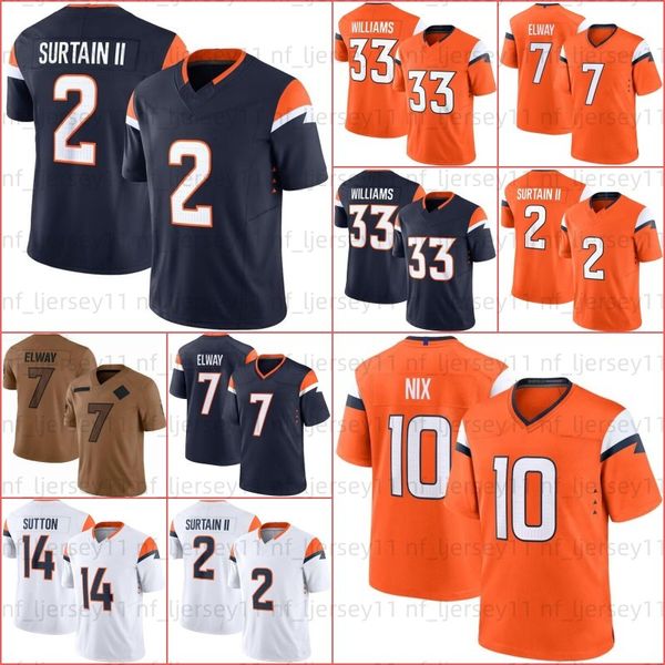 Bo Nix Jersey 31 Justin Simmons Fußball 33 Javonte Williams 10 Jerry Jeudy Peyton Manning Patrick Surtain II Pat Bradley Chubb John Elway Thomas