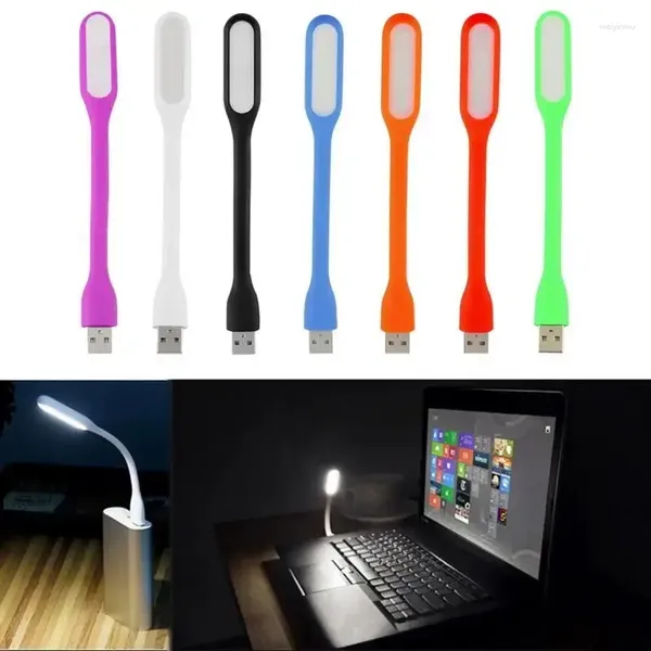 Lâmpadas de mesa Mini LED LED USB Luz flexível Lâmpada noturna brilhante Lapto de iluminação portátil PC Power Bank Notebook laptop