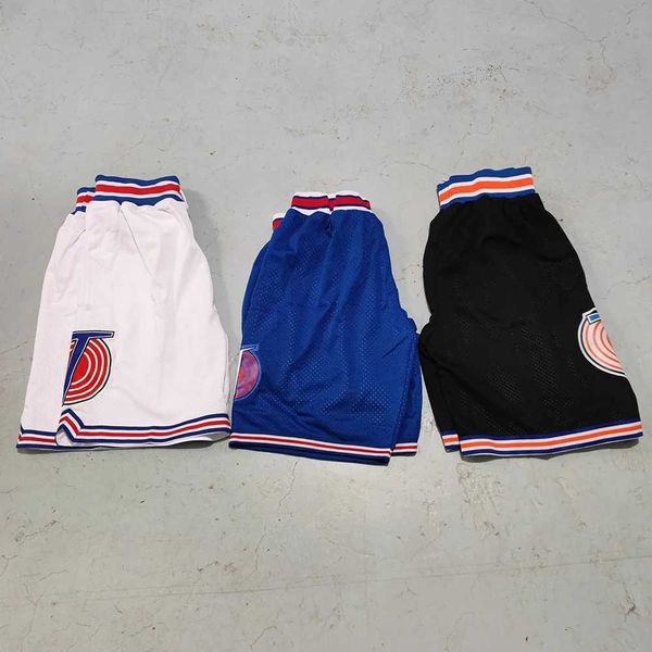 Shorts masculinos Trillest Space Jam Tune Squad Basketball Shorts Branco Azul e Black Hallend Party and Christmas Gifts Shorts T240508
