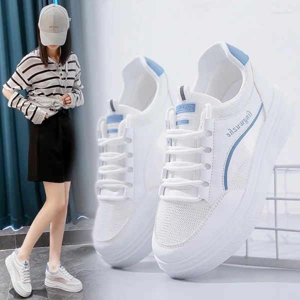 Scarpe casual Donne alla moda Sneaker Summer Mesh Piattaforma traspirante in esecuzione Gril Student Board Shoe versatile Zapatillas de Mujer