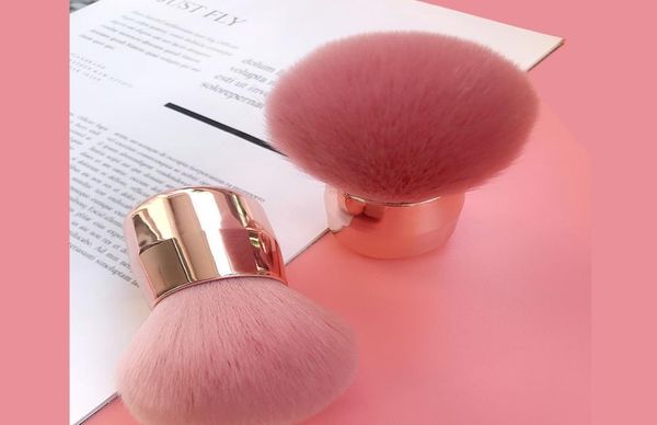 Grande eletroplastação única de cogumelo de ouro rosa base em pó solto manicure Manicure Brush Appliance Makeup Appliance956205