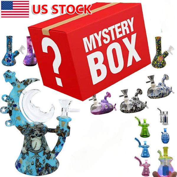 1pc Hokah Blind Box Силикон курящая водяная труба бонги Shisha Unbreakable Tipes bongs